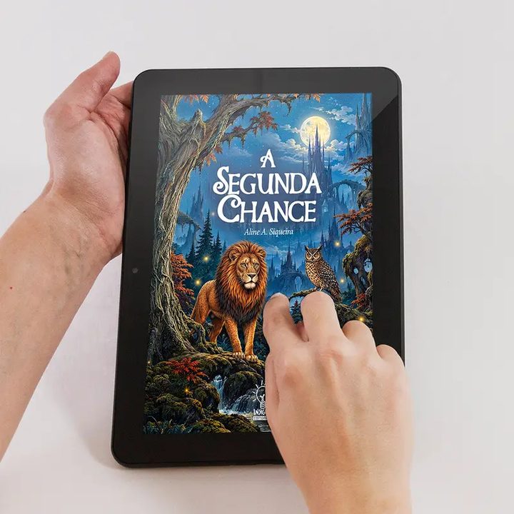 Versão digital do livro aberta em um tablet